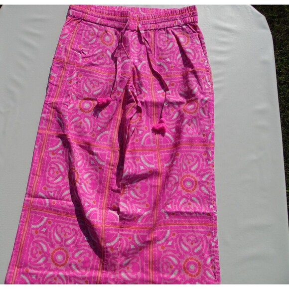 Vineyard Vines Knit Pull On Pants Sand Dollar Pink Tie Waist Stretch Size XS - Picture 1 of 9